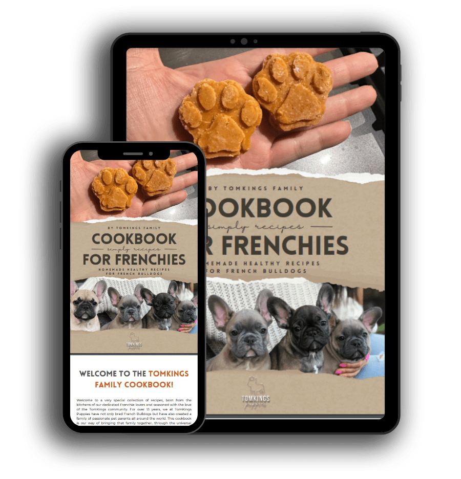 Cookbook for Frenchies by TomKings Family. Healthy and tasty recipes for French Bulldogs