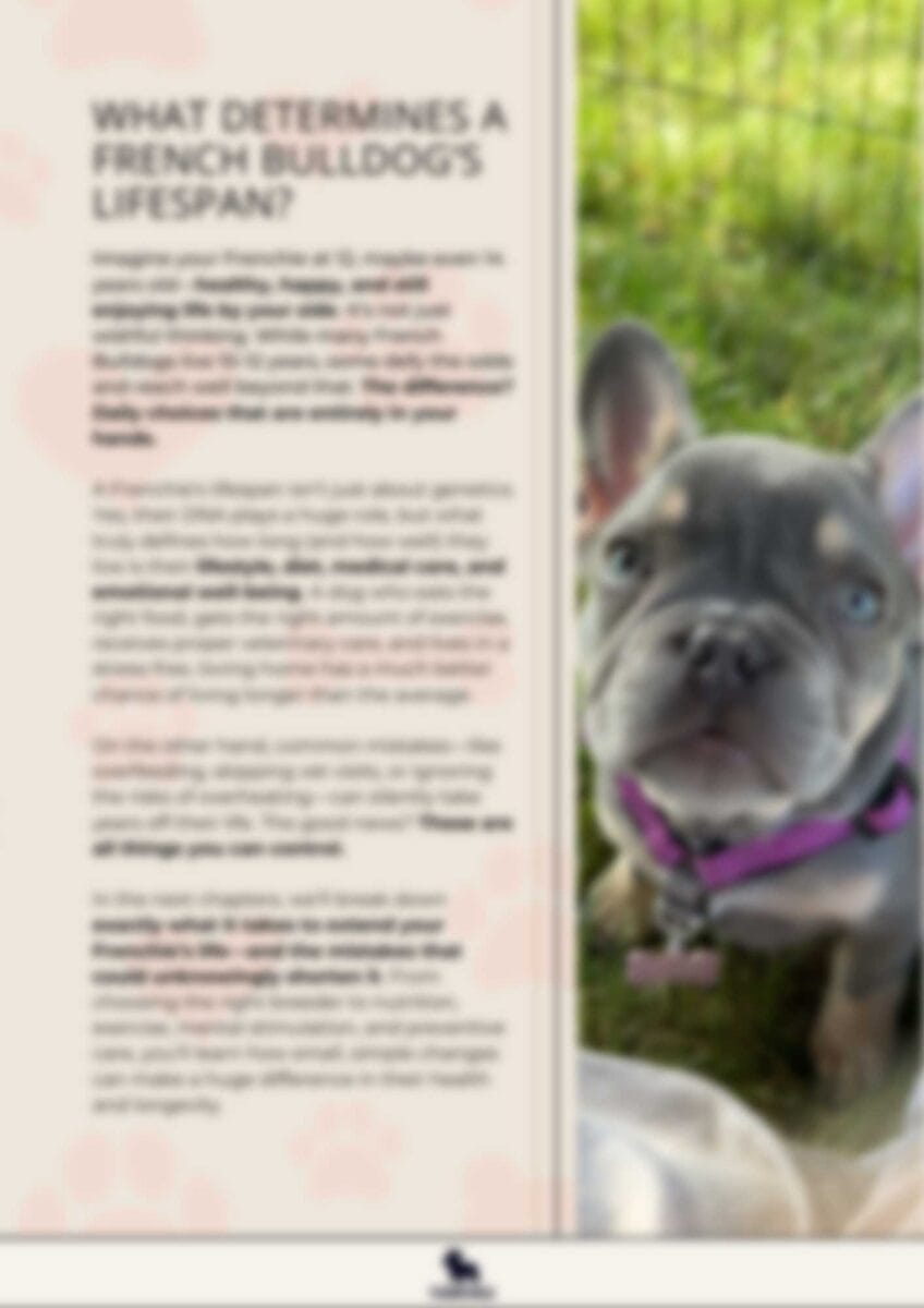 Avoid Deadly Mistakes: Add Years to Your Frenchie’s Life! - TomKings Puppies ebook